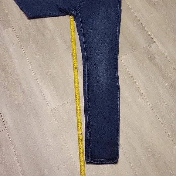 🛍Indigo‎ Blue Over The Belly Dark Wash Straight Leg Skinny Maternity Jeans XS - Picture 8 of 10